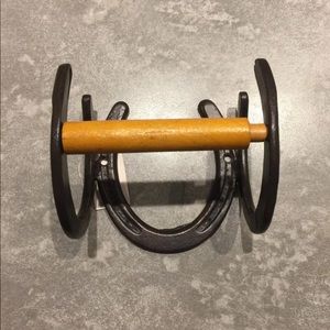 Western Iron Horseshoe Toilet Paper Holder New